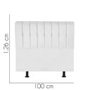 Ver imagem 2 de Cabeceira Estofada Kiara 100cm Solteiro Box Quarto Suede Branco - Gat Magazine