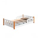 Ver imagem 3 de Cama Montessoriana Infantil com Grade Branco com Colchão