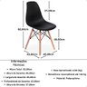 Conjunto Mesa de Jantar Redonda Luana Amadeirada Preta 100cm com 4 Cadeiras Eames Eiffel - Preto - 7