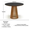 Conjunto Mesa de Jantar Redonda Luana Amadeirada Preta 100cm com 4 Cadeiras Eames Eiffel - Preto - 6