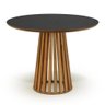 Conjunto Mesa de Jantar Redonda Luana Amadeirada Preta 100cm com 4 Cadeiras Eames Eiffel - Preto - 3