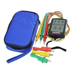 Kit 2 Fasímetro Trifásico Detecção Fase Ponta Prova Spi-500 Portátil Com Estojo - 5