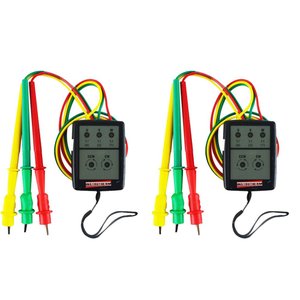 Kit 2 Fasímetro Trifásico Detecção Fase Ponta Prova Spi-500 Portátil Com Estojo