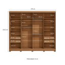 Ver imagem 3 de Guarda-Roupa 2 Portas de Correr e 4 Gavetas com Espelhos e Pés Dormitorio Bigger Lo Cinza/Canela/Grafite