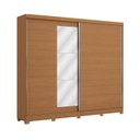 Ver imagem 5 de Guarda-Roupa 2 Portas de Correr e 4 Gavetas com Espelhos e Pés Dormitorio Bigger Lo Cinza/Canela/Grafite