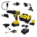 Ver imagem 2 de Kit Furadeira Bateria 20v Multifunção 6 em 1 Brushless Evfm-6 Evald-bivolt