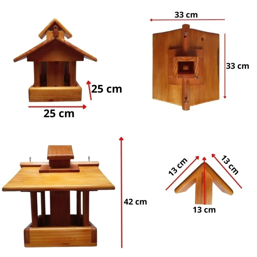Ver imagem 3 de Comedouro Tratador Automatico Casinha de Passarinho Madeira