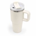 Ver imagem 2 de Copo Térmico MS943 600ml Aço Inox com Tampa Emborrachada:Creme