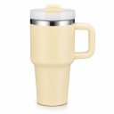 Ver imagem 1 de Copo Térmico MS943 600ml Aço Inox com Tampa Emborrachada:Creme