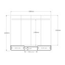 Ver imagem 6 de Painel Évora com Bancada Suspensa Atlas para TV até 75 Polegadas com LED Jequitibá Ripado/Off White