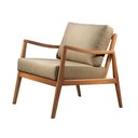 Ver imagem 2 de Poltrona Decorativa Linho Bege Medio Isis