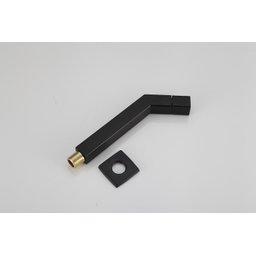 Torneira de Parede para Lavatório Banheiro Lavabo Área de Serviço Tube Quadrada Preto Fosco 1/4v - 3
