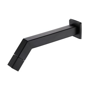 Torneira de Parede para Lavatório Banheiro Lavabo Área de Serviço Tube Quadrada Preto Fosco 1/4v
