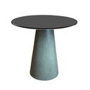 Ver imagem 1 de Mesa de Apoio Cone Cimento Queimado - Tampo Laqueado 70cm Altura 70cm - Preto