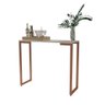 Aparador Mesa Office Retangular Off White Industrial Pés Ferro Cobre Decoração Sala - Lojas RPM - 5