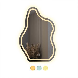 Espelho Led 3 Cores Banheiro Organico Touch C/ Desembaçador