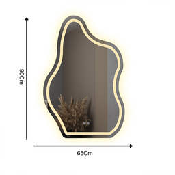 Espelho Led 3 Cores Banheiro Organico Touch C/ Desembaçador - 6