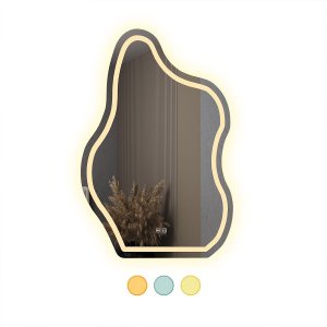 Espelho Led 3 Cores Banheiro Organico Touch C/ Desembaçador 110v/220v