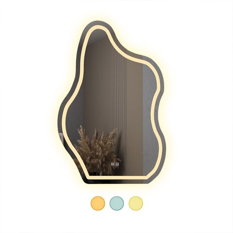 Espelho Led 3 Cores Banheiro Organico Touch C/ Desembaçador 110v/220v