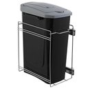 Ver imagem 1 de Lixeira Simples Deslizante M1042 15 Litros Preta 230 x 440 x 320 mm Masutti Copat