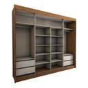Ver imagem 5 de Guarda-roupa Casal Castle Rock 100% Mdf 2 Portas 4 Gavetas com Espelho - Panorama M