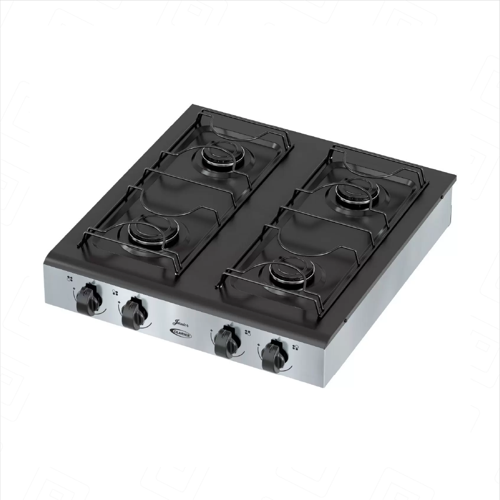 Fogão À Gás Clarice Junior 4b Mesa Preto Manual-inox - 6