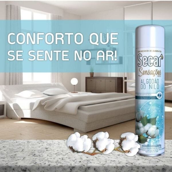 Odorizador de ambiente Aerosol Perfumador Neutralizador de Odores Secar Algodão De Nilo 360ml - - 2