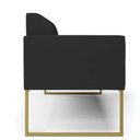 Ver imagem 4 de Sofá Namoradeira Base Industrial Dourado Marisa Veludo Preto D03 - D'Rossi
