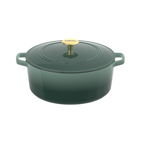 Cuisinart Panela Redonda de Ferro Fundido Esmaltado 7 Quart (verde Seafoam)