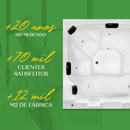 Spa Retangular Belmonte Combate com Hidro em Acrílico - 2.15x2.15x0.80 - 127v - 9
