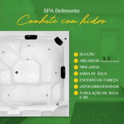 Spa Retangular Belmonte Combate com Hidro em Acrílico - 2.15x2.15x0.80 - 127v - 7