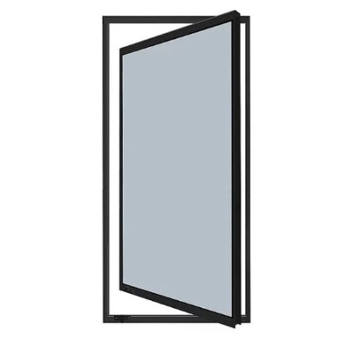 Vitrô Capelinha de Alumínio 120x60cm Preto Allo Esquadrias