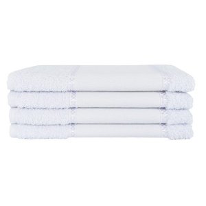 Kit 12 Toalhas Lavabo Pintar Ponto Russo Perfeito Estilo - Branco