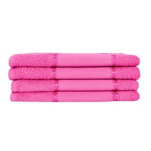Kit 12 Toalhas Lavabo Pintar Ponto Russo Perfeito Estilo - Pink