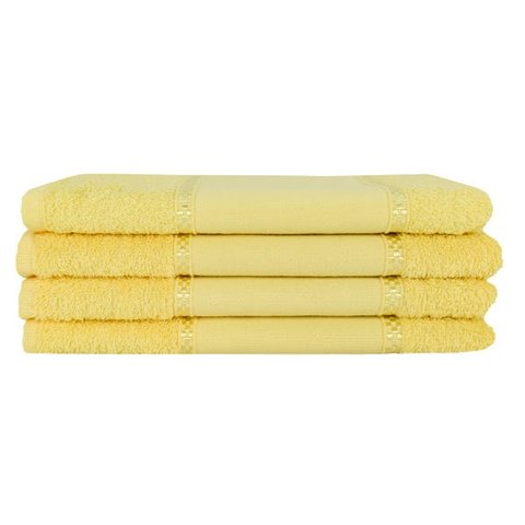Kit 12 Toalhas Lavabo Pintar Ponto Russo Perfeito Estilo - Amarelo