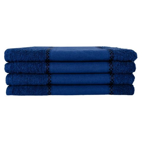 Kit 12 Toalhas Lavabo Pintar Ponto Russo Perfeito Estilo - Azul Marinho