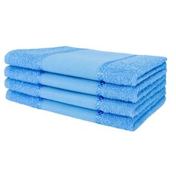 Kit 12 Toalhas Lavabo Pintar Ponto Russo Perfeito Estilo - Azul Turquesa - 2