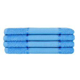 Kit 12 Toalhas Lavabo Pintar Ponto Russo Perfeito Estilo - Azul Turquesa - 1