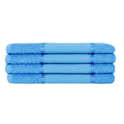 Kit 12 Toalhas Lavabo Pintar Ponto Russo Perfeito Estilo - Azul Turquesa