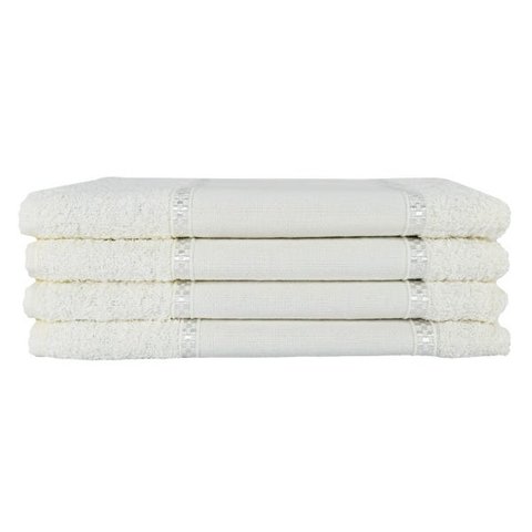 Kit 12 Toalhas Lavabo Pintar Ponto Russo Perfeito Estilo - Creme