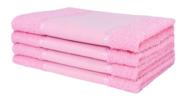 Kit 12 Toalhas Lavabo Pintar Ponto Russo Perfeito Estilo - Rosa - 2