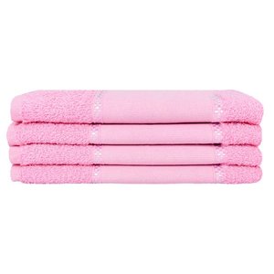 Kit 12 Toalhas Lavabo Pintar Ponto Russo Perfeito Estilo - Rosa