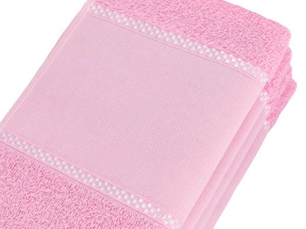 Kit 12 Toalhas Lavabo Pintar Ponto Russo Perfeito Estilo - Rosa - 4