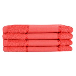 Kit 12 Toalhas Lavabo Pintar Ponto Russo Perfeito Estilo - Vermelho - 1
