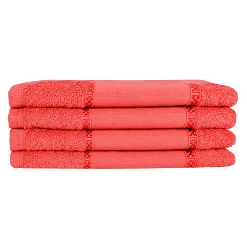 Kit 12 Toalhas Lavabo Pintar Ponto Russo Perfeito Estilo - Vermelho
