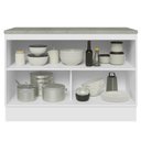 Ver imagem 4 de Balcão de Cozinha 120 cm 2 Portas Branco/Preto Lux Madesa