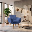Ver imagem 1 de Poltrona Decorativa Reforçada para Sala Alice para Recepção Manicure Escritório Suede