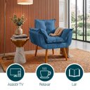 Ver imagem 5 de Poltrona Decorativa Reforçada para Sala Alice para Recepção Manicure Escritório Suede