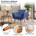 Ver imagem 4 de Poltrona Decorativa Reforçada para Sala Alice para Recepção Manicure Escritório Suede