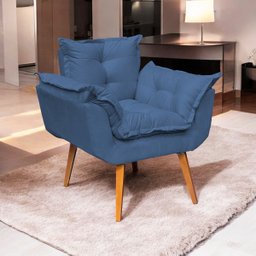 Poltrona Decorativa Reforçada para Sala Alice para Recepção Manicure Escritório Suede - 1